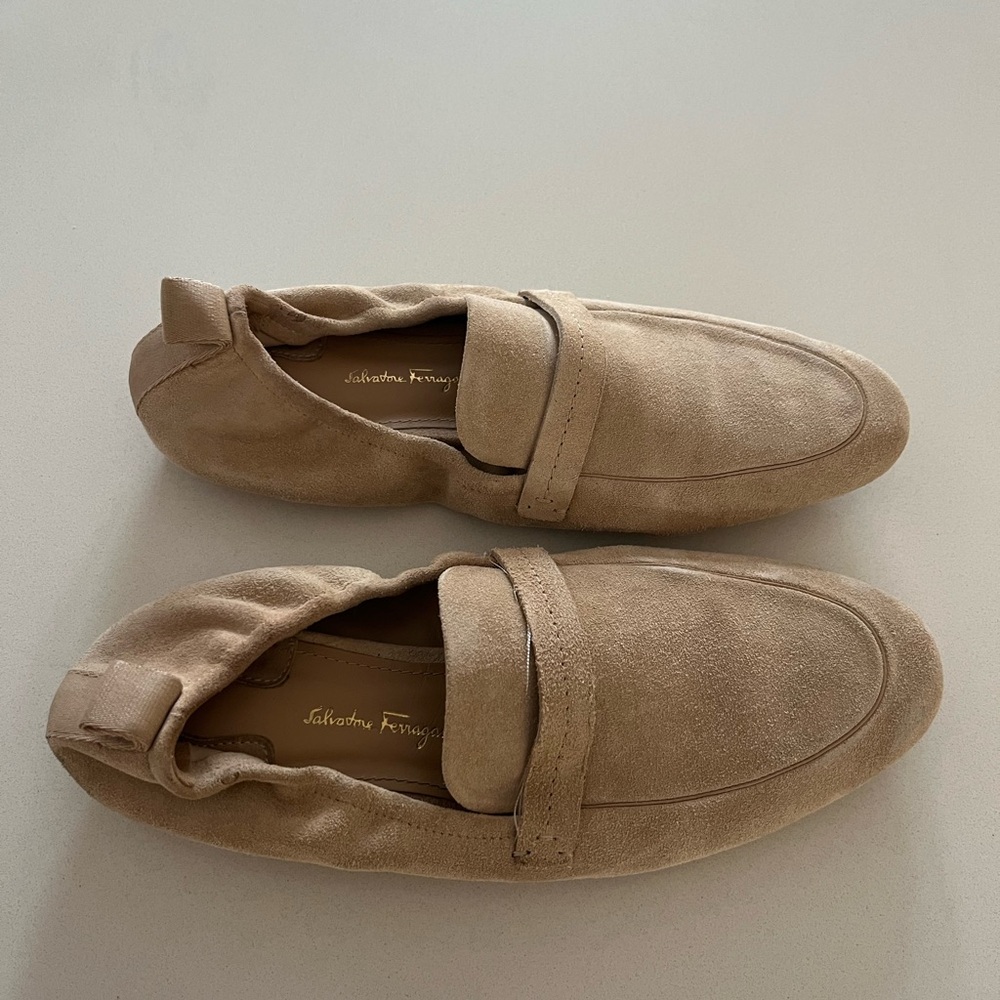 Salvatore Ferragamo Tan Suede women’s Loafers